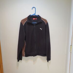 Puma Track Jacket Black/Brown Panels Size XL